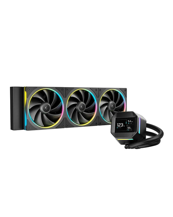 DeepCool LM360 IPS Display 360mm AIO Black Liquid Cooler