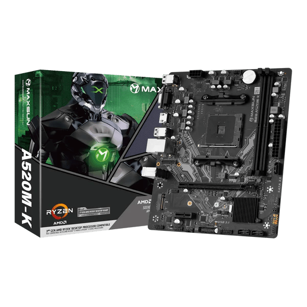 Maxsun A520M-K WIFI Challenger Micro ATX AM4 Motherboard