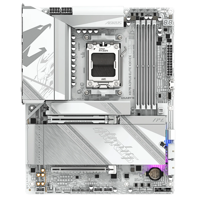 Gigabyte X870 Aorus Elite X3D Ice ATX AM5 Motherboard