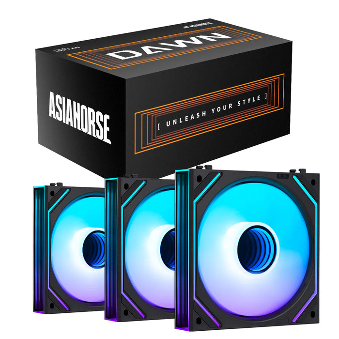 Asiahorse DAWN Pro Black A-RGB 120mm PWM Triple Pack