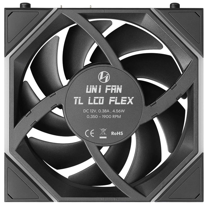Lian Li UNI FAN TL LCD FLEX Reverse 120mm Triple Fan Pack - Black