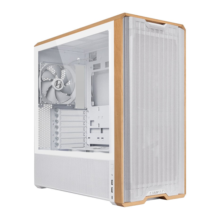 Lian Li Lancool 217 White Wood ATX PC Case Computer Orbit 3679289 L A 1200x1200 