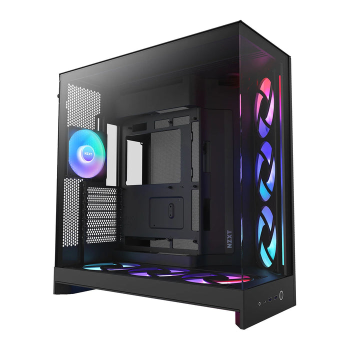 NZXT H9 Flow RGB+ 2025 Black ATX Dual Chamber PC Case