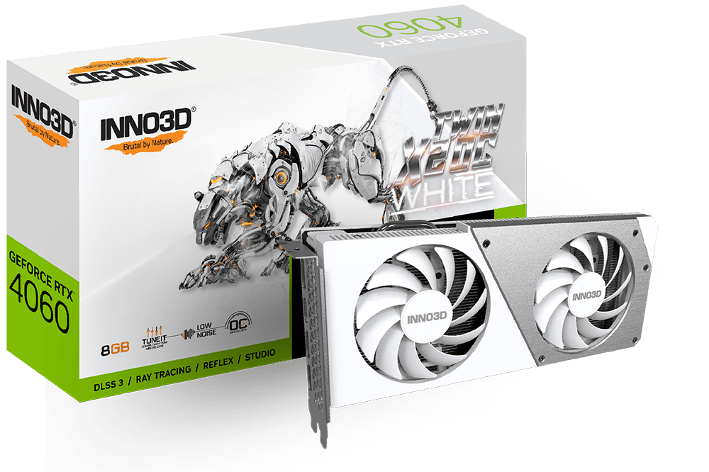 Inno3D RTX 4060 Twin X2 OC White 8GB Graphics Card