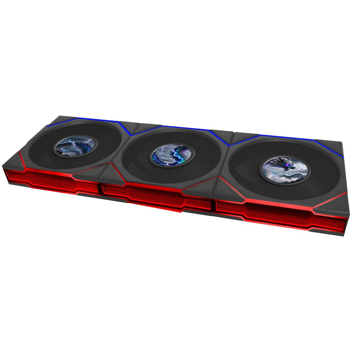 Lian Li UNI FAN TL LCD FLEX Reverse 120mm Triple Fan Pack - Black
