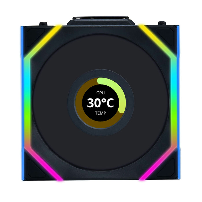 Lian-Li UNI SL120 Wireless LCD A-RGB Black Reverse 120mm Fan