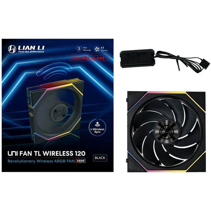 Lian-Li UNI FAN TL120 Wireless Reverse ARGB Black 120mm Fan