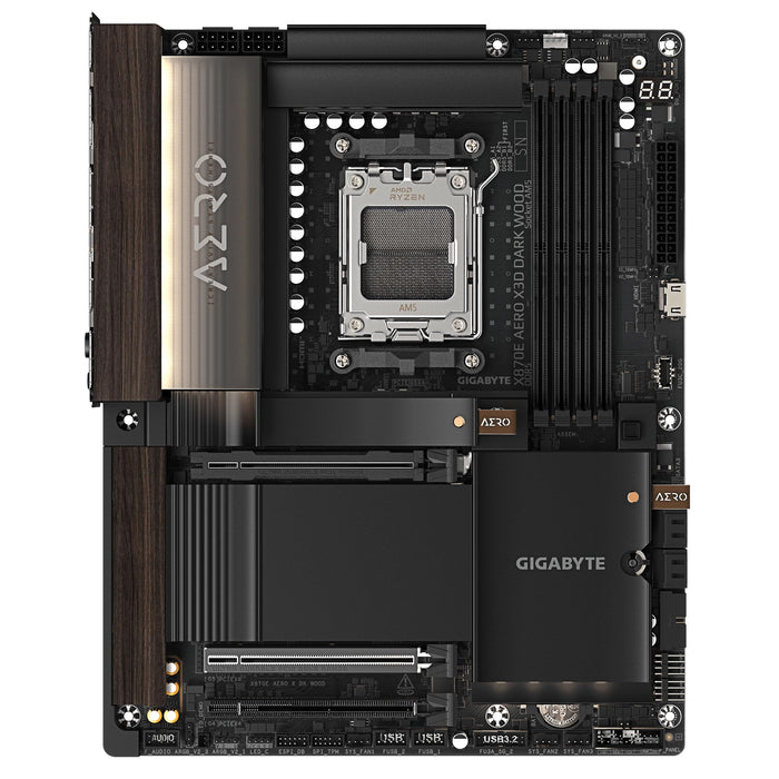 Gigabyte AERO X870E X3D DARK WOOD WIFI7 ATX AM5 Motherboard