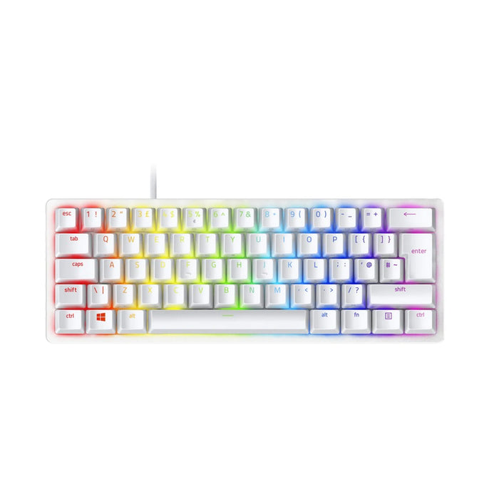 Razer Huntsman Mini White 60% ISO UK Mechanical Keyboard Red Switch