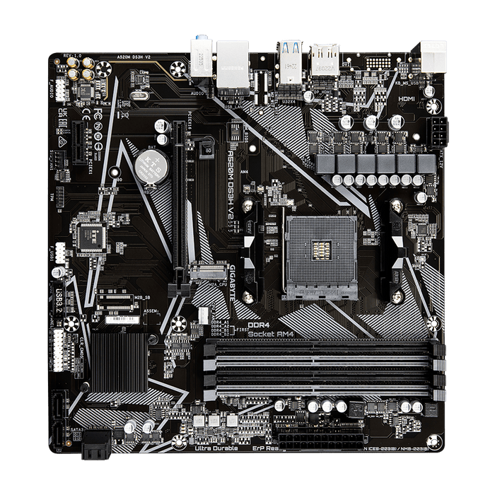 Gigabyte A520M DS3H V2 Micro ATX AM4 Motherboard