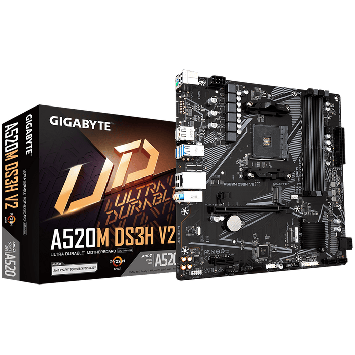 Gigabyte A520M DS3H V2 Micro ATX AM4 Motherboard