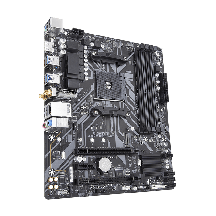 Gigabyte B450M DS3H WIFI Micro ATX AM4 Motherboard