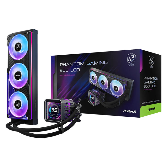 ASRock Phantom Gaming 360mm LCD AIO Liquid Cooler