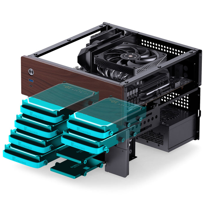 Jonsbo N4 Black NAS Micro ATX PC Case