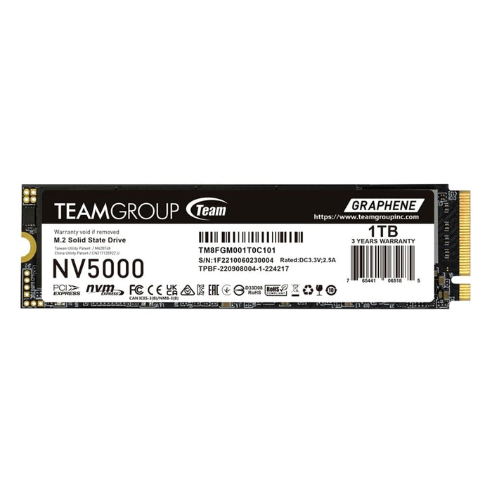 1TB TeamGroup NV5000 PCIe 4.0 NVMe M.2 SSD