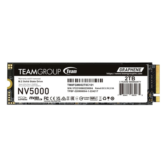 2TB TeamGroup NV5000 PCIe 4.0 NVMe M.2 SSD