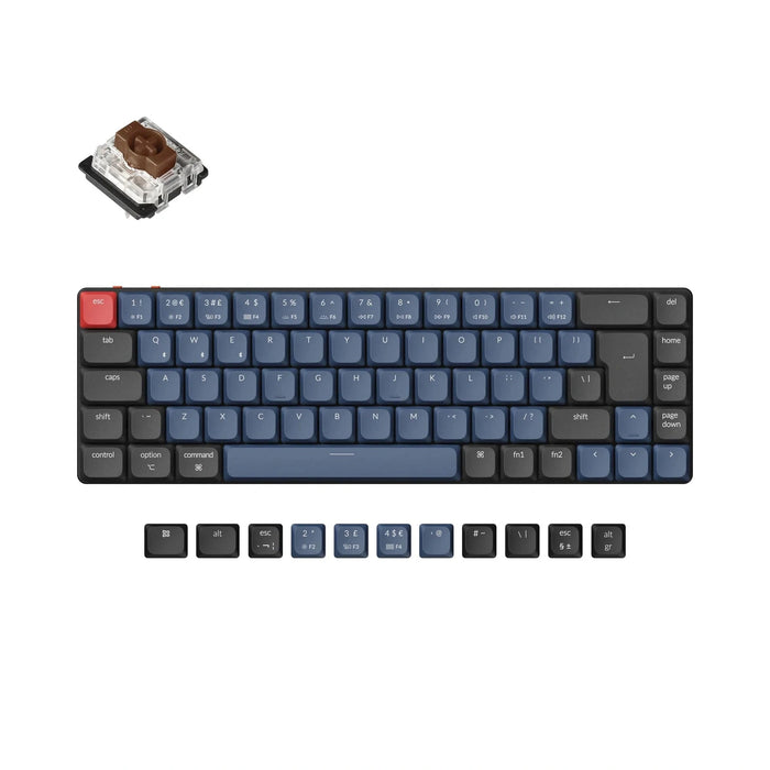 Keychron K7 Pro RGB 65% ISO UK Hot-Swap Low Profile Gateron Brown