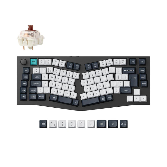 Keychron Q10 Max Carbon Black RGB Alice ISO UK Gateron Jupiter Brown