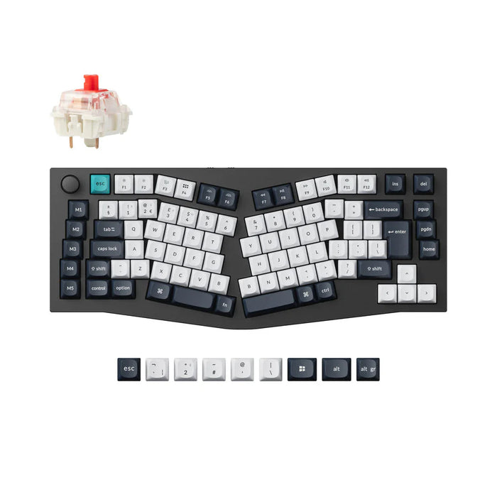 Keychron Q10 Max Carbon Black RGB Alice ISO UK Gateron Jupiter Red