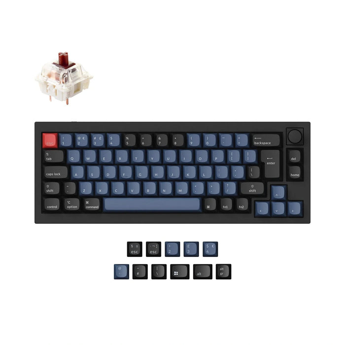 Keychron Q2 Knob Carbon Black RGB 65% ISO UK Gateron G Pro Brown