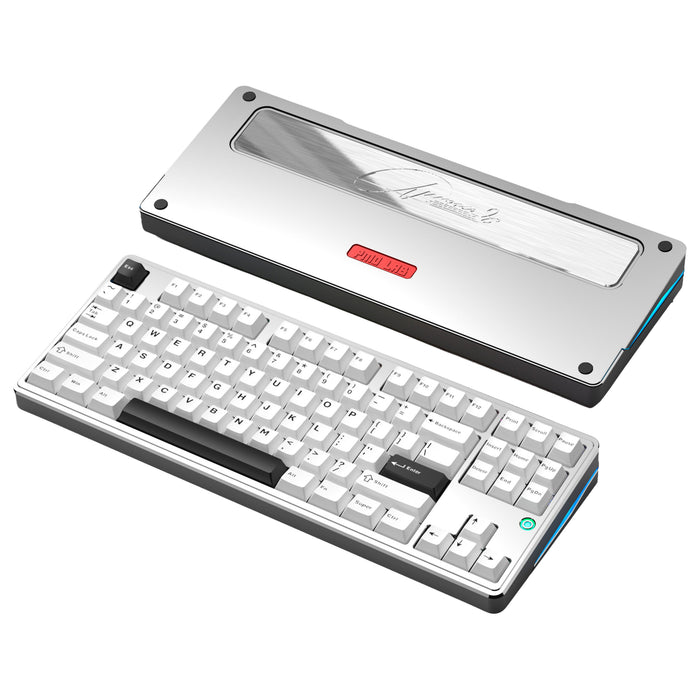 WOBKEY PMOKEY Aurora 80 CNC Aluminium Tri-Mode TKL Mechanical Keyboard - Pro ANSI - Silver (PA80Sil)