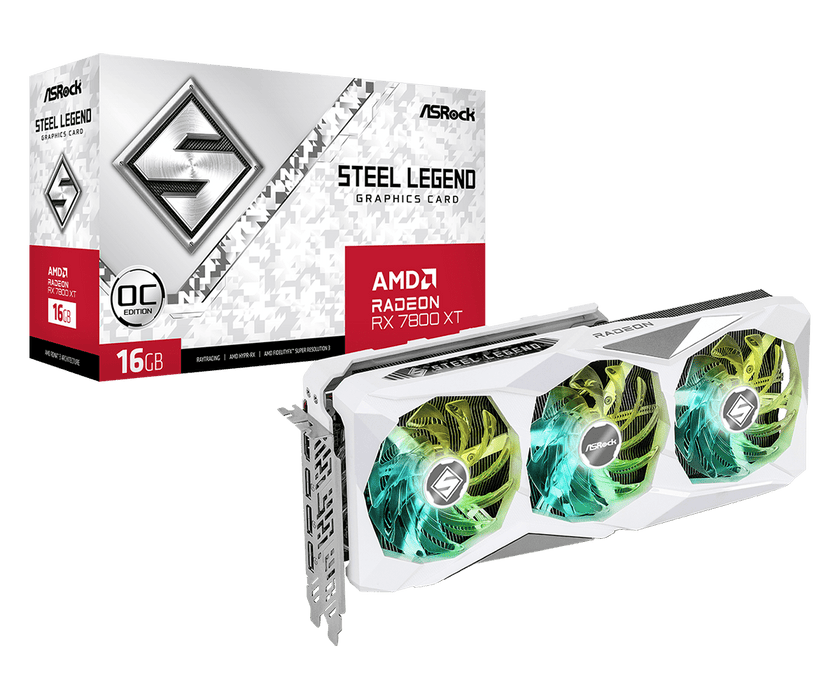 16GB ASRock RX 7800 XT Steel Legend OC Graphics Card