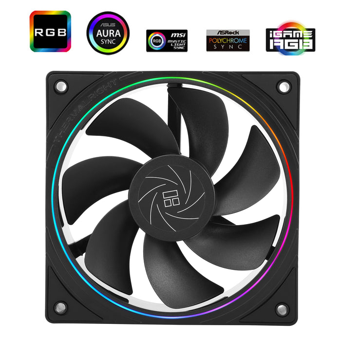 Thermalright TL-S12R Black Reverse A-RGB 120mm PWM Fan OEM