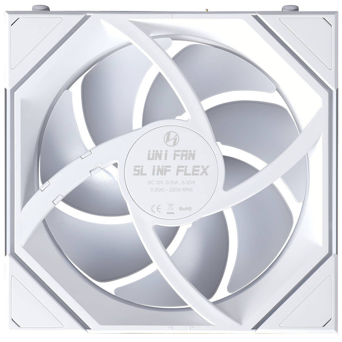 Lian Li UNI FAN SLINF FLEX Reverse 120mm Fan - White