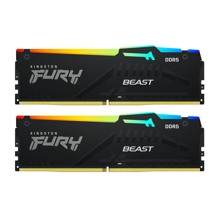 32GB (2x16GB) DDR5 6000MHz CL36 Kingston FURY Beast RGB RAM