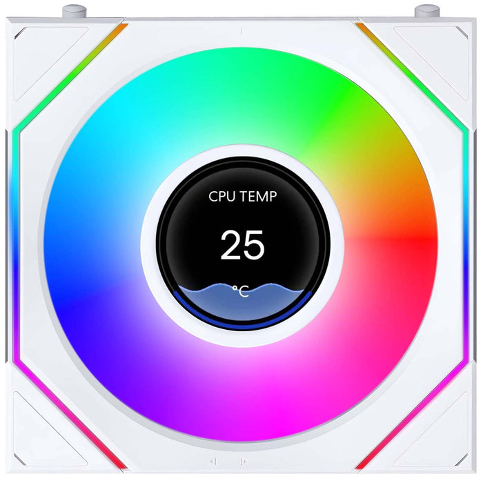Lian Li UNI FAN SLINF LCD FLEX Reverse 120mm Fan - White
