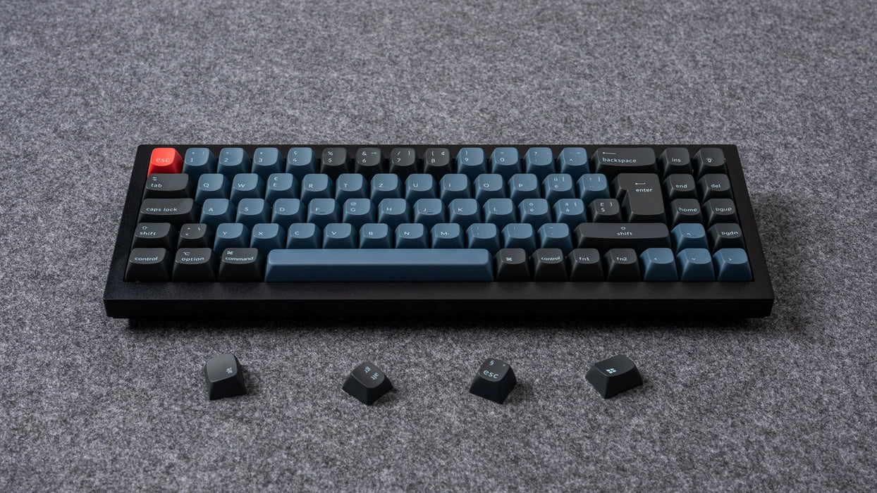 Keychron Q7 Carbon Black RGB 70% ISO UK Gateron G Pro Red