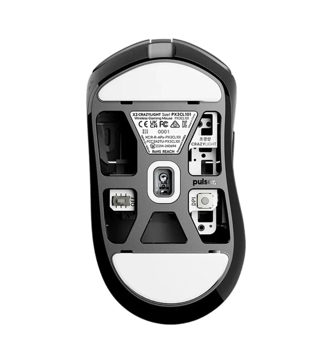 Pulsar X3 CrazyLight Jet Black Mini Wireless Gaming Mouse