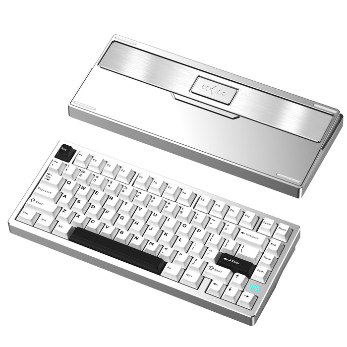 WOBKEY PMOKEY Wave 75 CNC Aluminium Tri-Mode Mechanical Keyboard - Pro ANSI - Silver (PW75Sil)