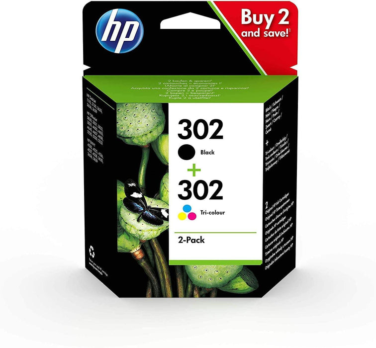 HP 302 COMBO 2 PACK INK CARTRIDGES