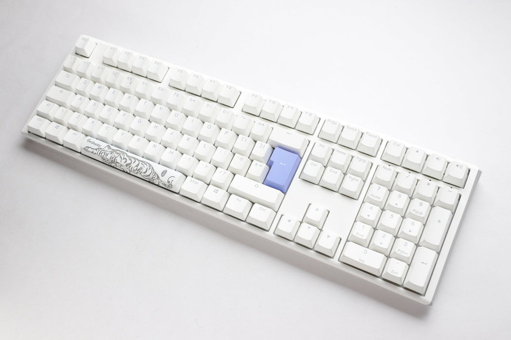 Ducky One 3 Pure White UK ISO RGB Cherry MX Black