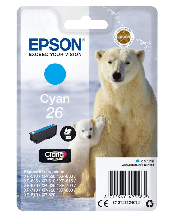 EPSON 26 CYAN INK CARTRIDGE
