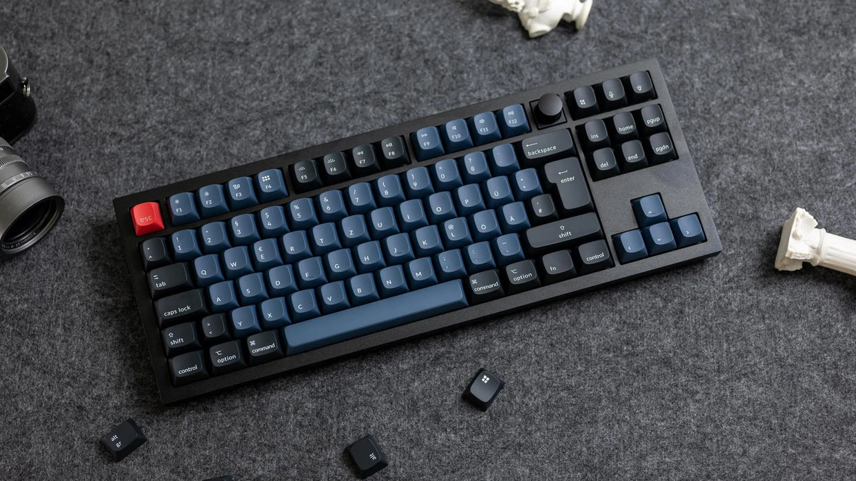 Keychron Q3 Knob QMK Carbon Black RGB TKL ISO UK Gateron Brown