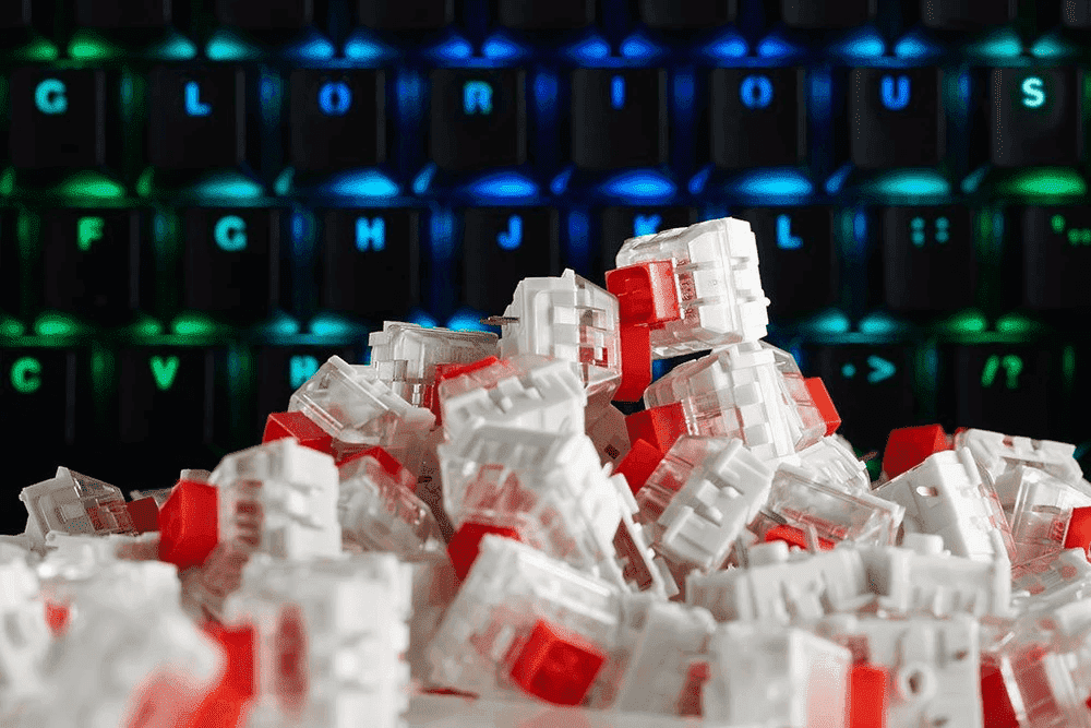 Computer Red Switch Box GLORIOUS KAILH BOX RED Linear SWITCHES 120PC — Computer Orbit